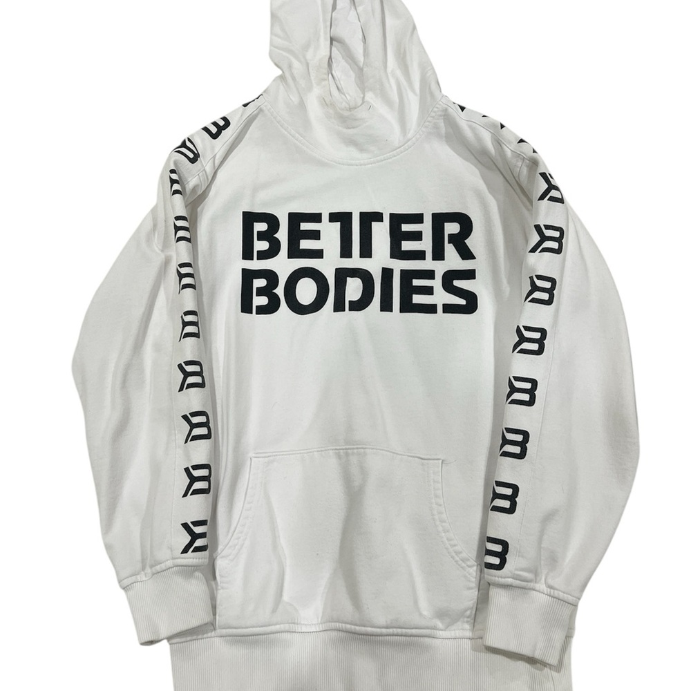 BETTER BODIES White/Black Hoodie